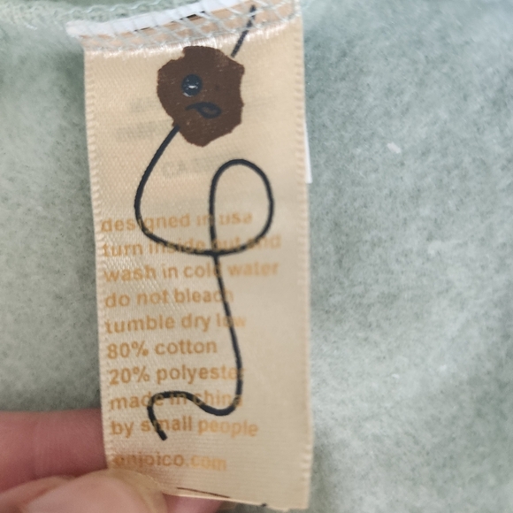 Enjoi skateboarding panda Patch Zip Up Light Green hoodie Cotton sz small Y2K - Picture 10 of 14